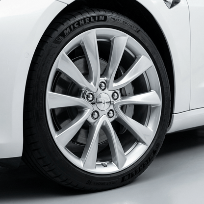 4 stk. Krom Tesla Center-hetter 57 mm 