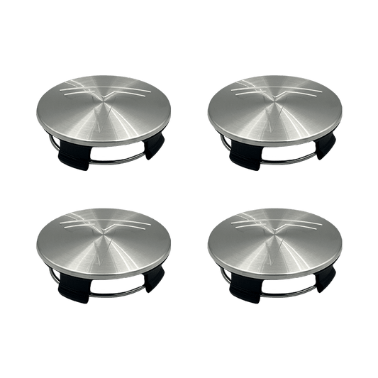 4 stk. Tesla Centerkapsler i Brushed Metal Finish 57mm