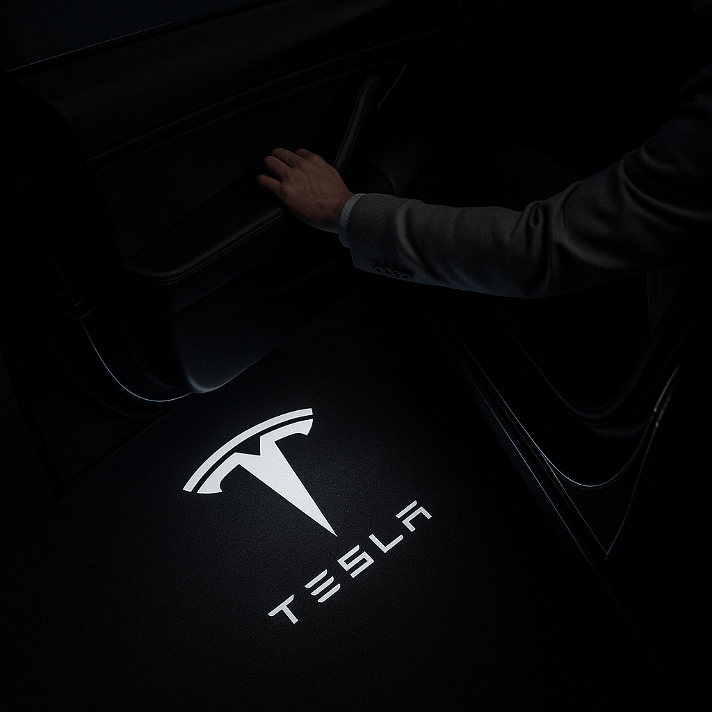 2 Stk. Tesla Logo Indstigningslys
