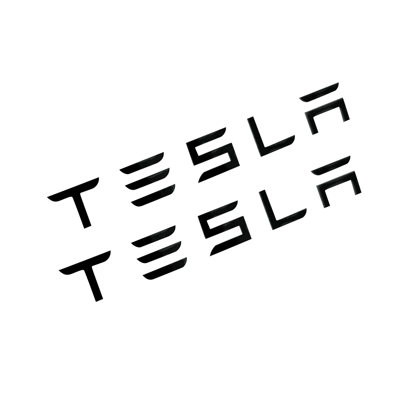 2 stk. Tesla Bremsekaliber Klistermærker Sort