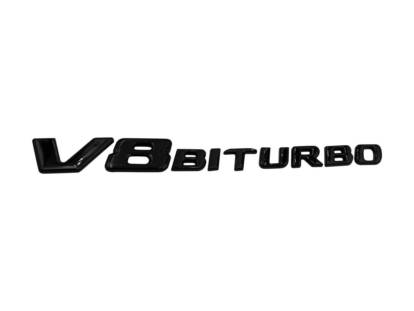 2 stk. Sorte Mercedes V8biturbo Emblemer