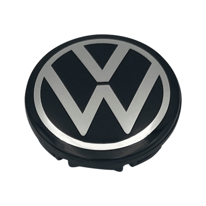 4 Stk. Sort & Chrome VW Centerkapsler - Ny variant