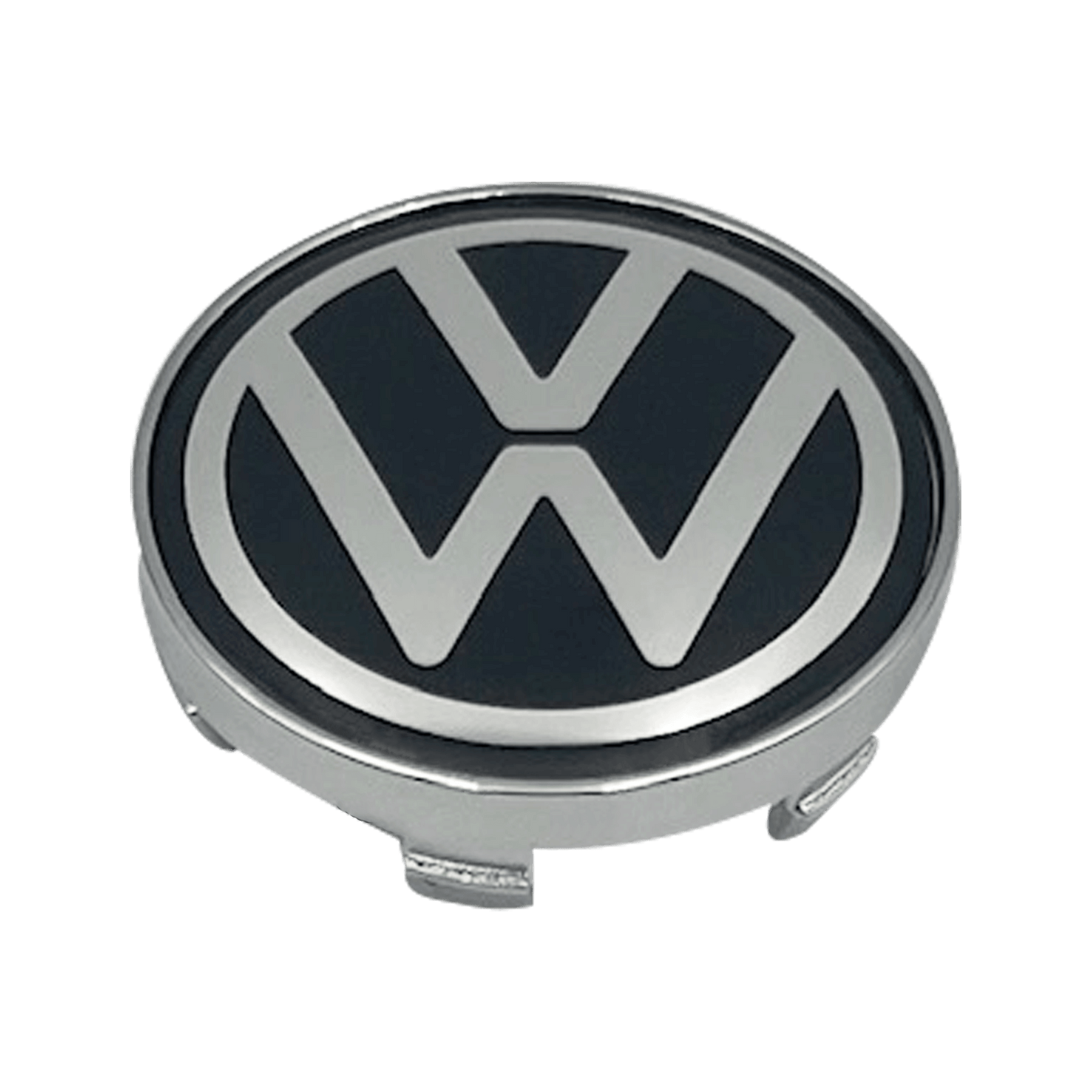 4 Stk. Sort & Chrome VW Centerkapsler - Ny variant