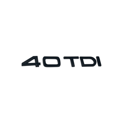 Audi 40 TDI bag emblem blank sort