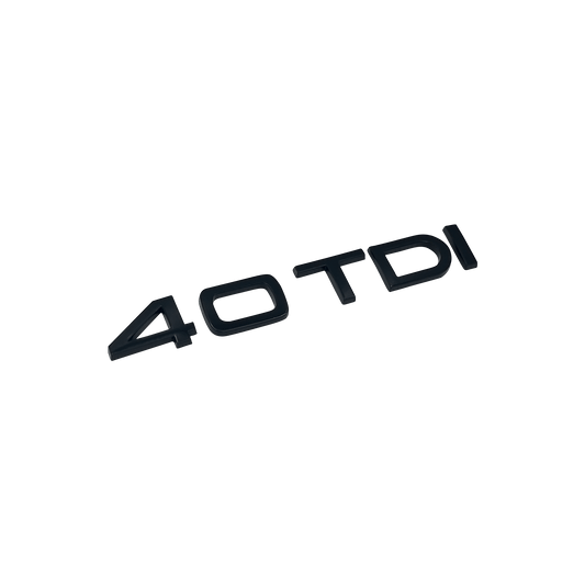 Audi 40 TDI bag emblem blank sort