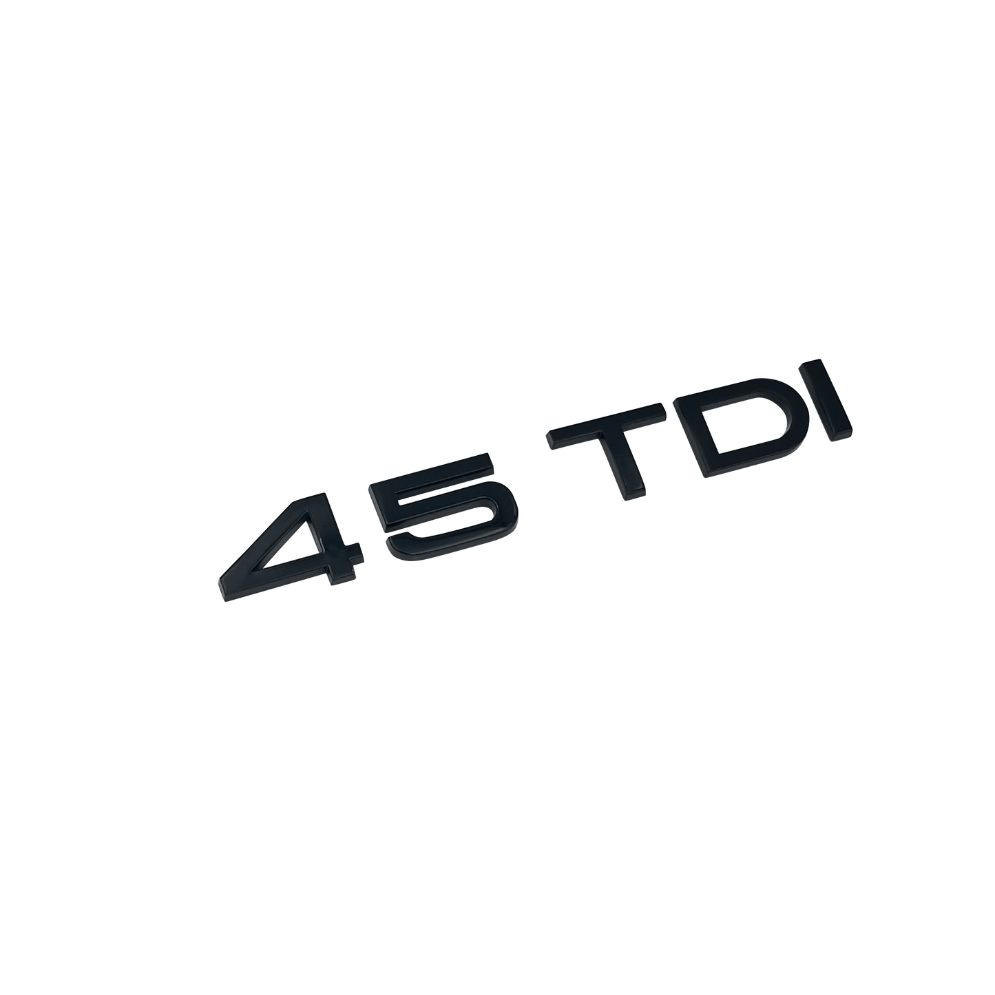 Audi 45 TDI bakemblem blank svart