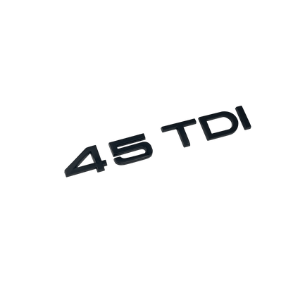 Audi 45 TDI bakemblem blank svart