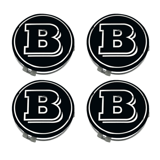 4 stk. Brabus Centerkapsler i Sort 75mm