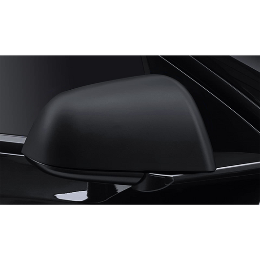 2 stk. Tesla Sidespejl Covers Mat Sort - Tesla Model 3