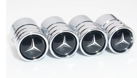 4 stk. Chrome Mercedes Benz Ventilhætter