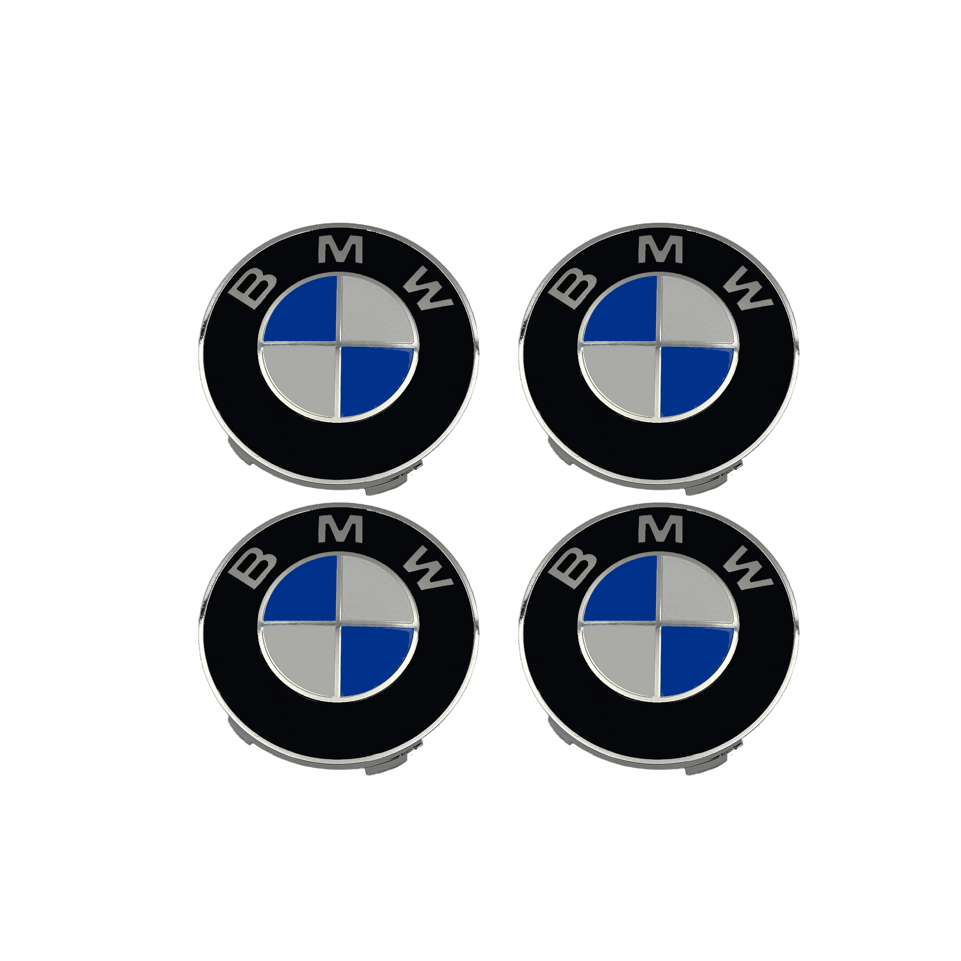 4 Stk. Blå & Hvide BMW Centerkapsler - Driverse - Centerkapsler - Driverse - Driverse - BM-OG-CK-SO-56 - 56mm - Blå & hvid - -