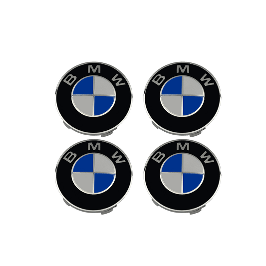 4 Stk. Blå & Hvide BMW Centerkapsler - Driverse - Centerkapsler - Driverse - Driverse - BM-OG-CK-SO-56 - 56mm - Blå & hvid - -