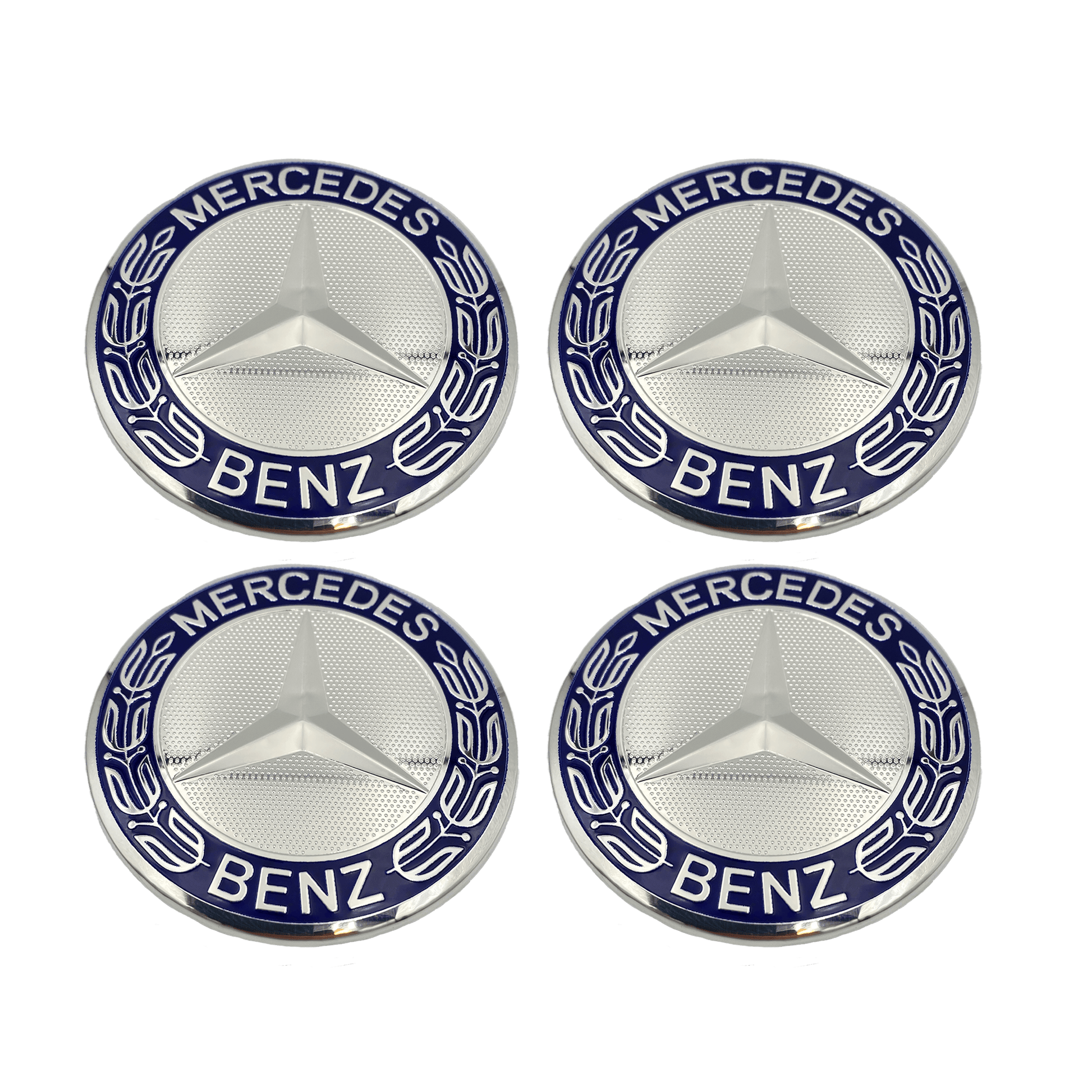 4 Stk. Chrome Mercedes Centerkapsler - Driverse - Centerkaplser - Driverse - Driverse - MB-OG-CK-CH-60 - 60mm - Chrome - -