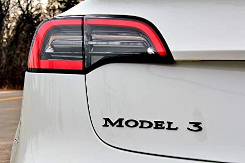 Sort Tesla Model 3 Bag Emblem