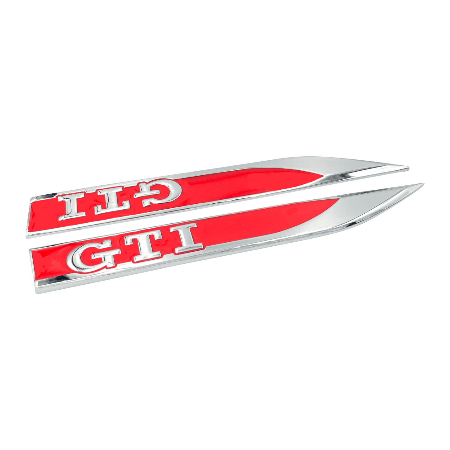 Rød & Chrome VW GTI Emblem til Sideskærmene