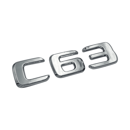Chrome Mercedes C63 Emblem