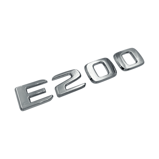 Chrome Mercedes E200 Emblem