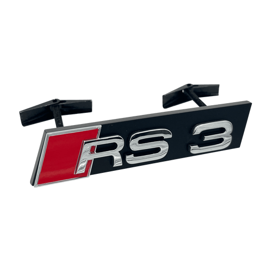 Chrome Audi RS3 Front Emblem Badge