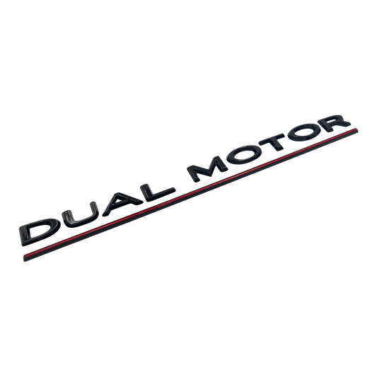 Sort Tesla DUAL MOTOR Bag Emblem Badge