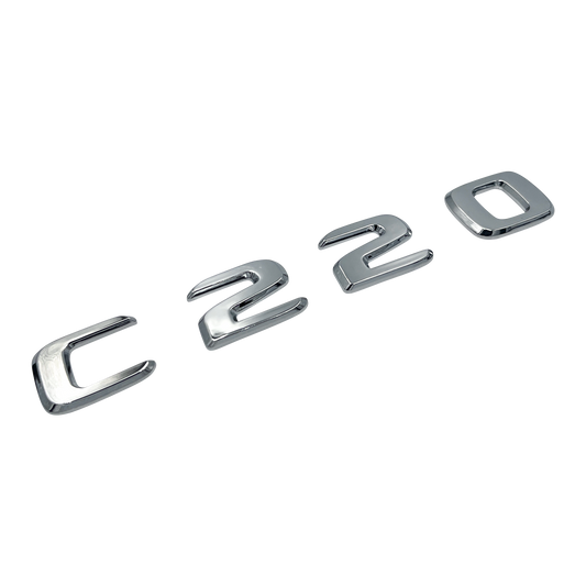 Chrome Mercedes C220 Emblem