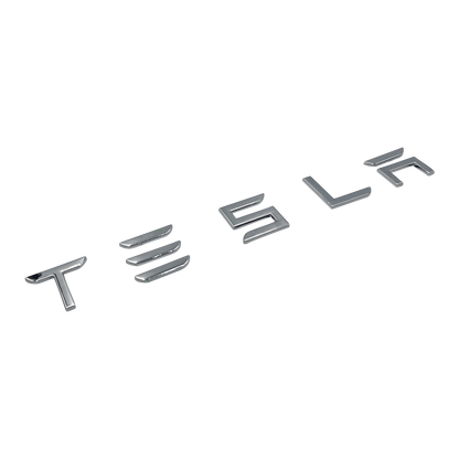 Krom TESLA-logomerke bak 