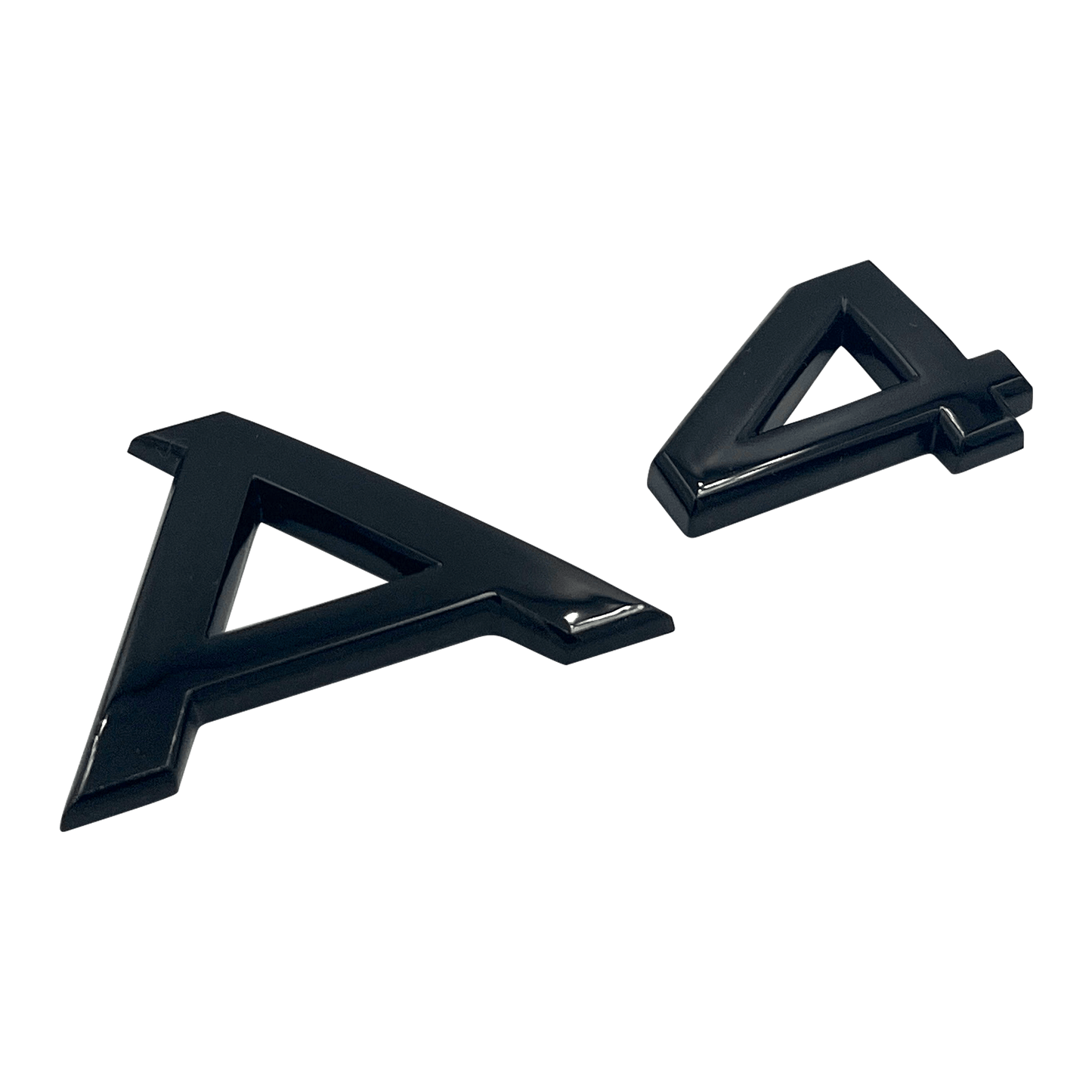 Svart Audi A4-emblem