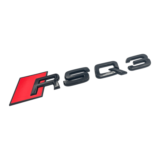Svart Audi RSQ3 bakre emblem