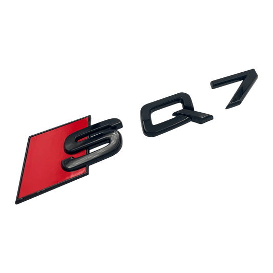 Svart Audi SQ7-emblem