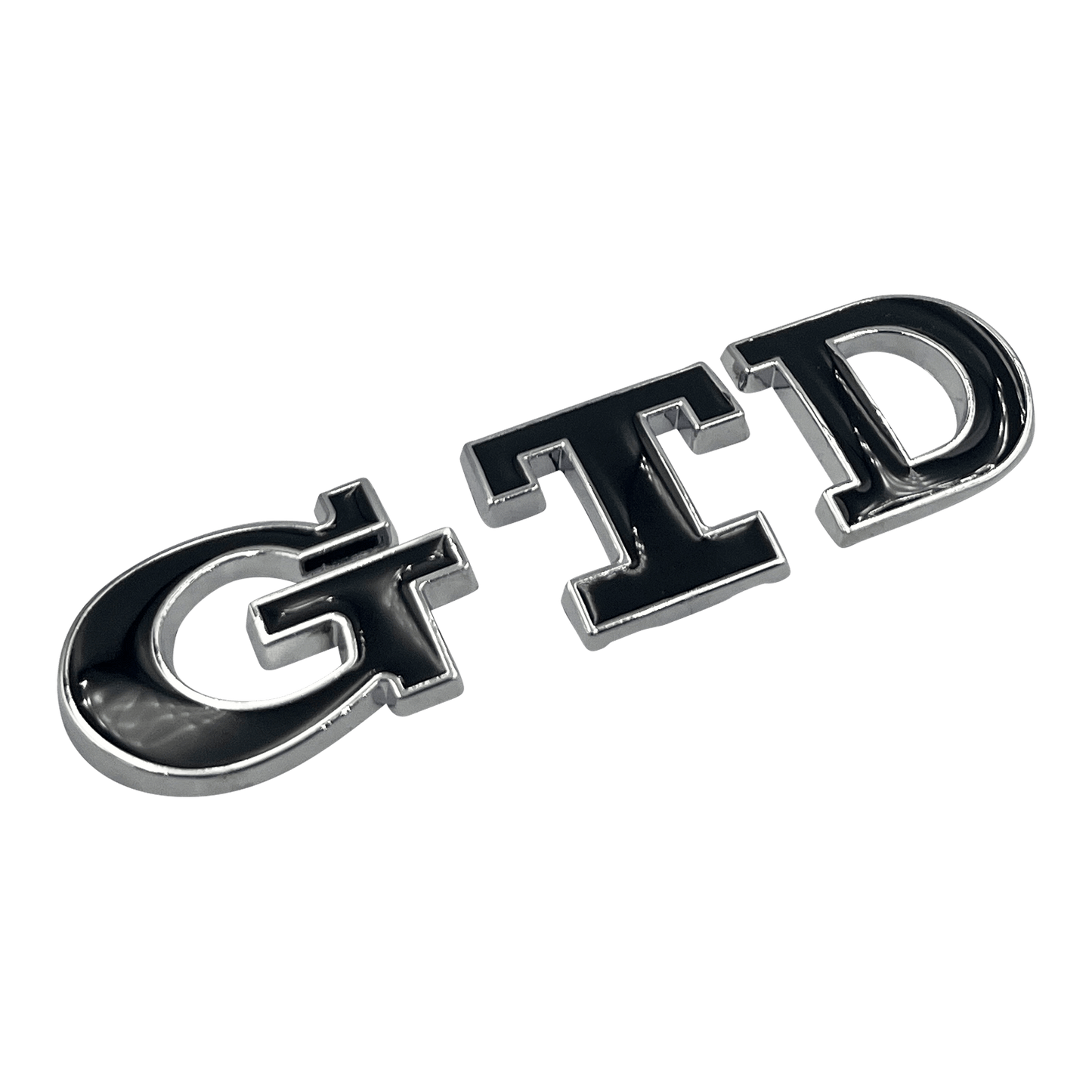 Sort VW GTD Bag Emblem med krom kanter