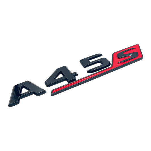 Sort & Rød Mercedes A45s Bag Emblem Badge