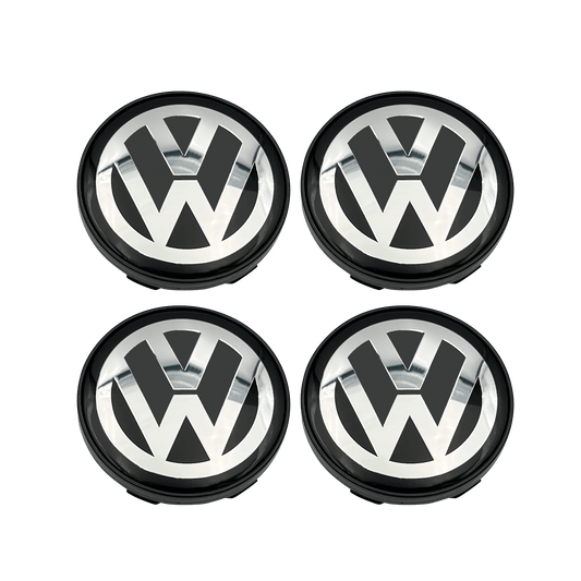 4 Stk. Chrome VW Centerkapsler