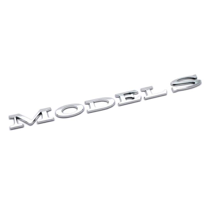 Chrome Tesla Model S Bag Emblem Badge