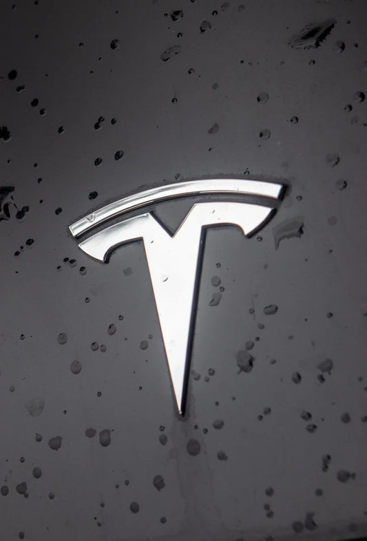3 Stk. Chrome Tesla Model 3 Logo Sæt